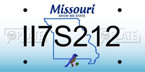 II7S212 Missouri License Plate