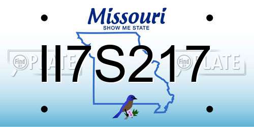 II7S217 Missouri License Plate