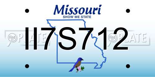 II7S712 Missouri License Plate