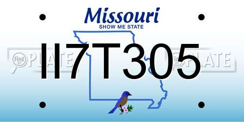 II7T305 Missouri License Plate