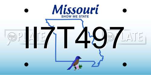 II7T497 Missouri License Plate