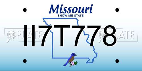 II7T778 Missouri License Plate