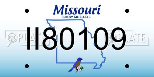 II80109 Missouri License Plate