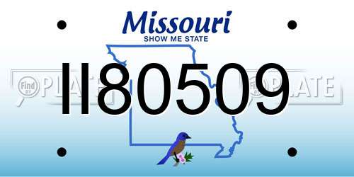 II80509 Missouri License Plate
