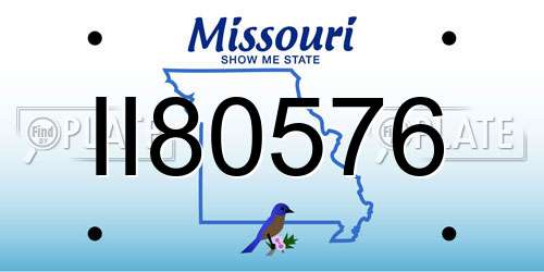 II80576 Missouri License Plate