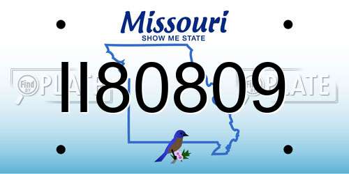 II80809 Missouri License Plate