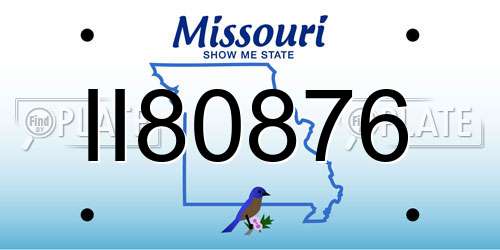 II80876 Missouri License Plate