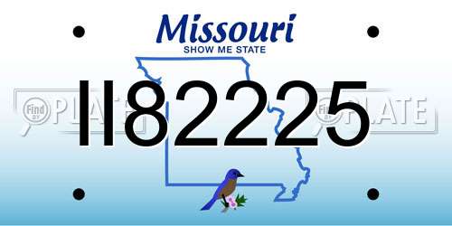 II82225 Missouri License Plate