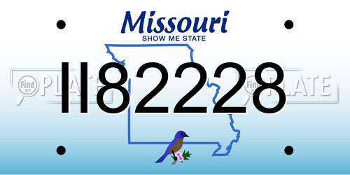 II82228 Missouri License Plate