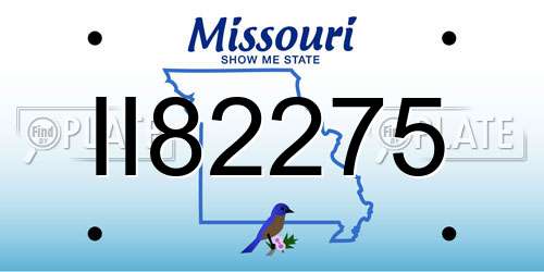 II82275 Missouri License Plate
