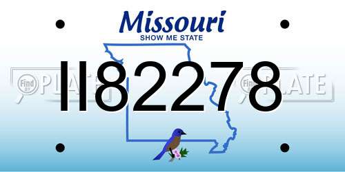 II82278 Missouri License Plate