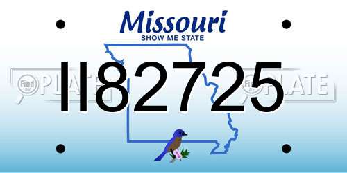 II82725 Missouri License Plate