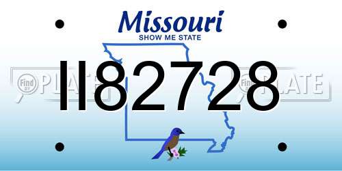II82728 Missouri License Plate