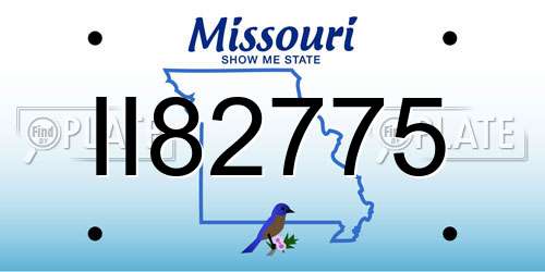 II82775 Missouri License Plate