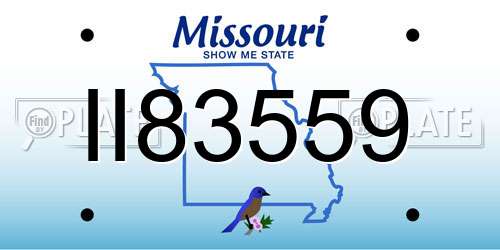 II83559 Missouri License Plate