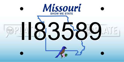 II83589 Missouri License Plate