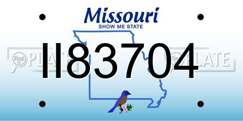 II83704 Missouri License Plate