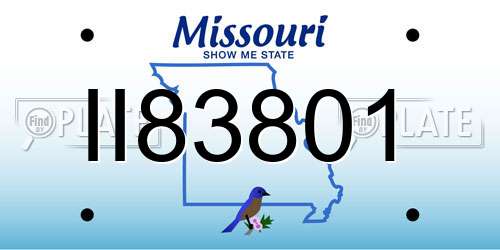 II83801 Missouri License Plate