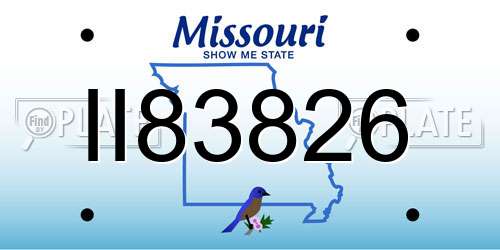 II83826 Missouri License Plate