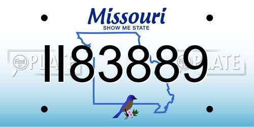 II83889 Missouri License Plate