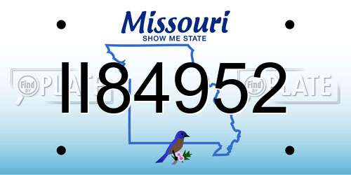 II84952 Missouri License Plate