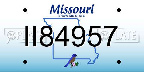 II84957 Missouri License Plate
