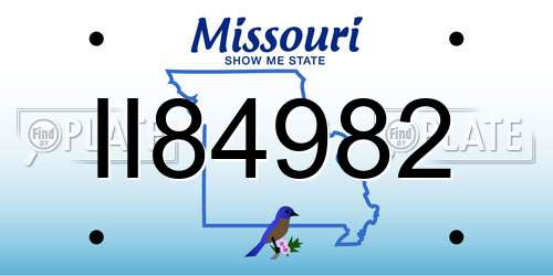II84982 Missouri License Plate
