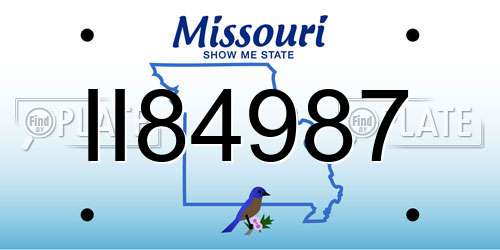 II84987 Missouri License Plate
