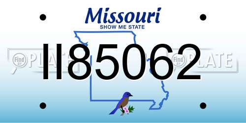 II85062 Missouri License Plate