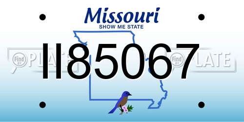 II85067 Missouri License Plate