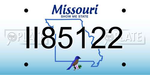 II85122 Missouri License Plate
