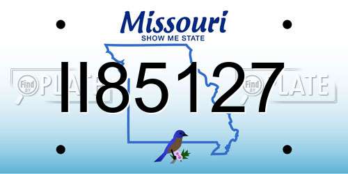 II85127 Missouri License Plate