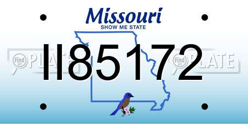 II85172 Missouri License Plate