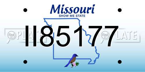 II85177 Missouri License Plate
