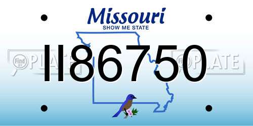 II86750 Missouri License Plate