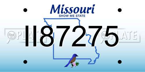 II87275 Missouri License Plate