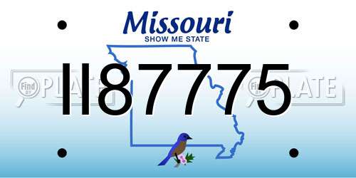 II87775 Missouri License Plate