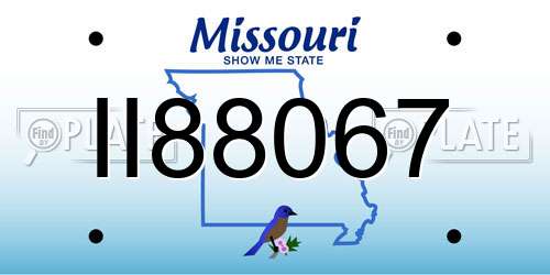 II88067 Missouri License Plate