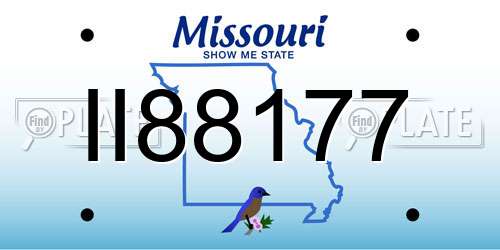 II88177 Missouri License Plate