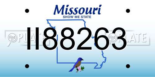 II88263 Missouri License Plate