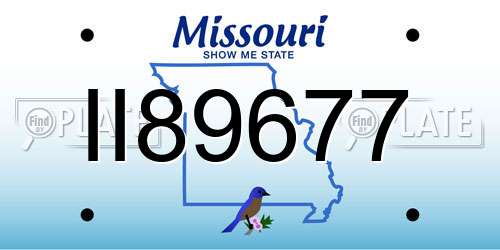 II89677 Missouri License Plate