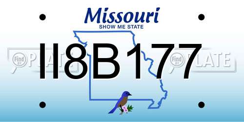 II8B177 Missouri License Plate