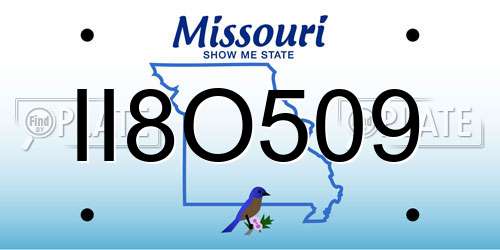 II8O509 Missouri License Plate