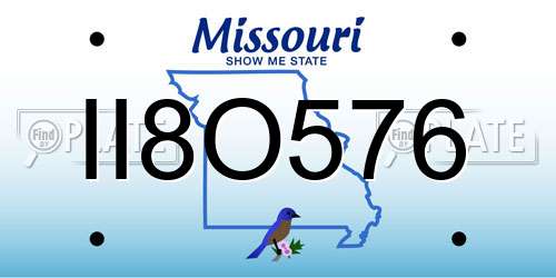 II8O576 Missouri License Plate