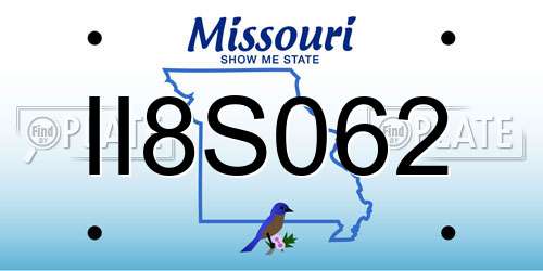 II8S062 Missouri License Plate