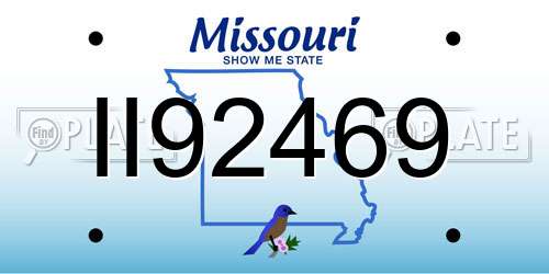 II92469 Missouri License Plate