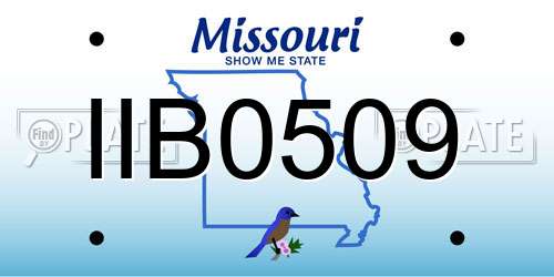 IIB0509 Missouri License Plate