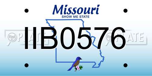 IIB0576 Missouri License Plate
