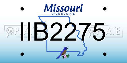 IIB2275 Missouri License Plate