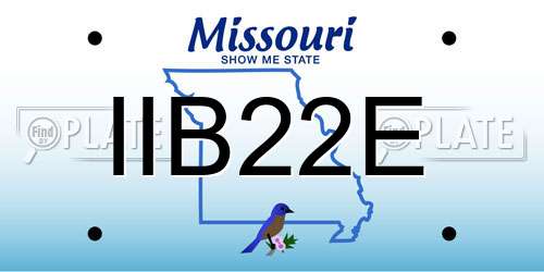 IIB22E Missouri License Plate